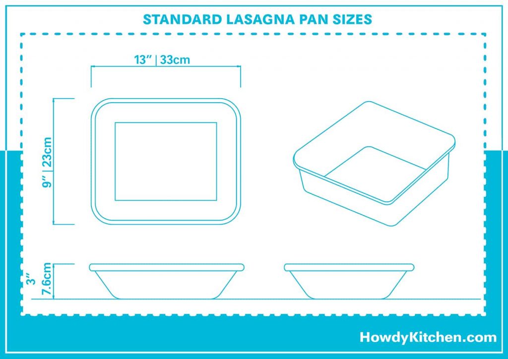 Standard Lasagna Pan Sizes (with Drawings) HowdyKitchen