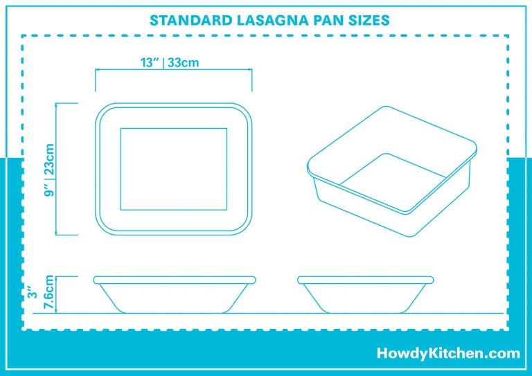 Standard Lasagna Pan Sizes (with Drawings) HowdyKitchen