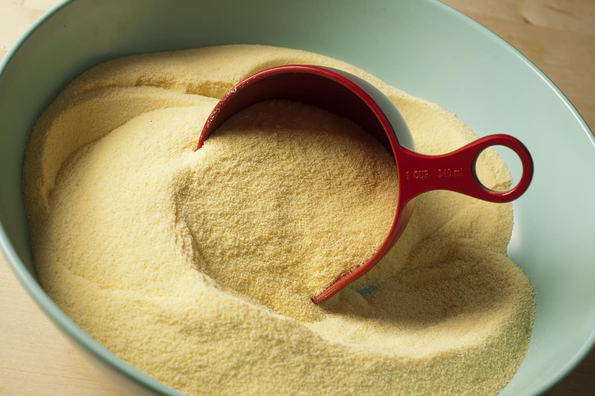 Dust the counter with semolina flour