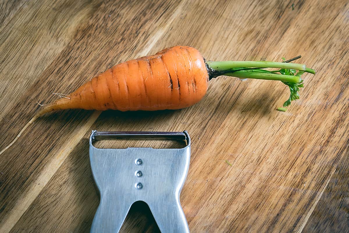 Use a Julienne Peeler to grate carrots
