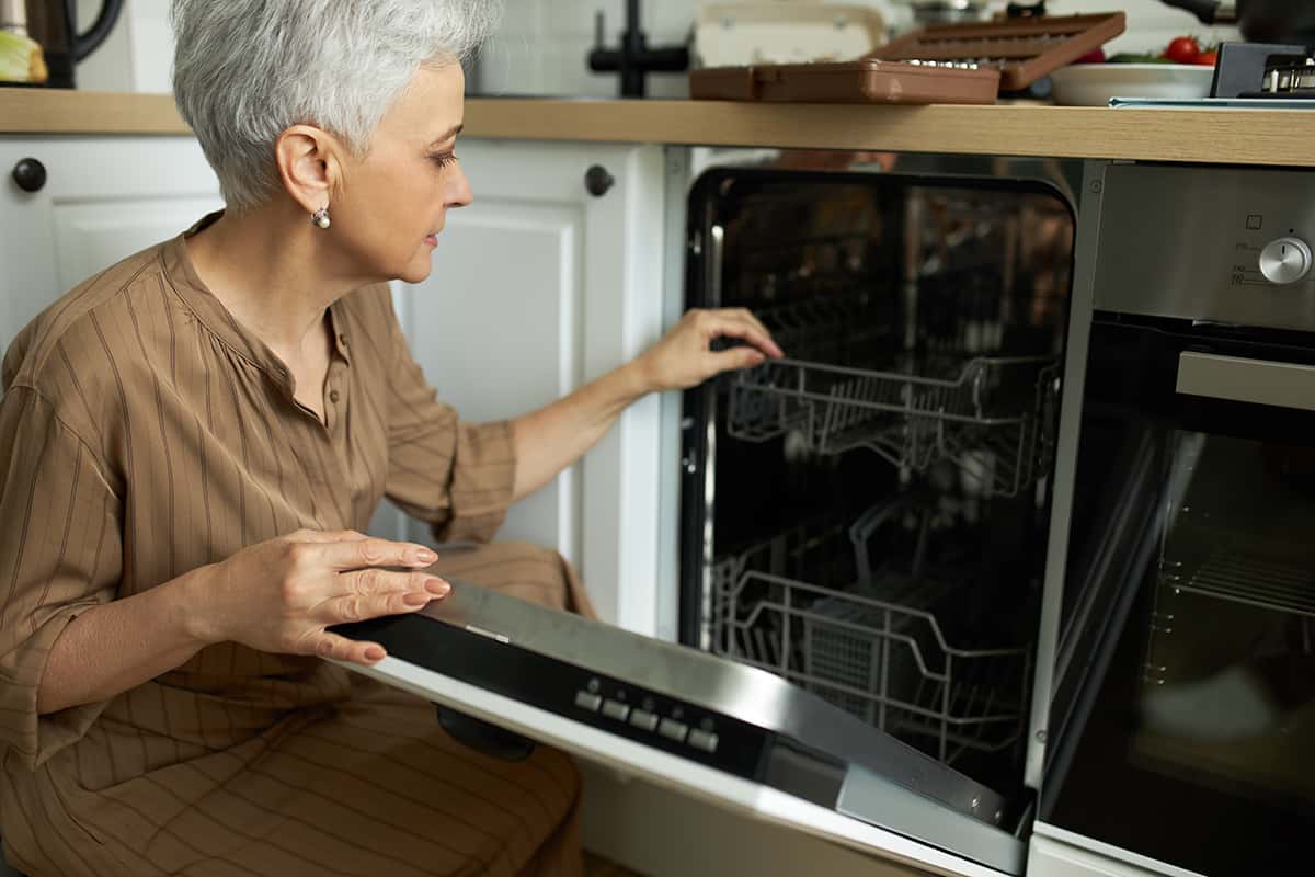 Broken or missing pieces inside the dishwasher