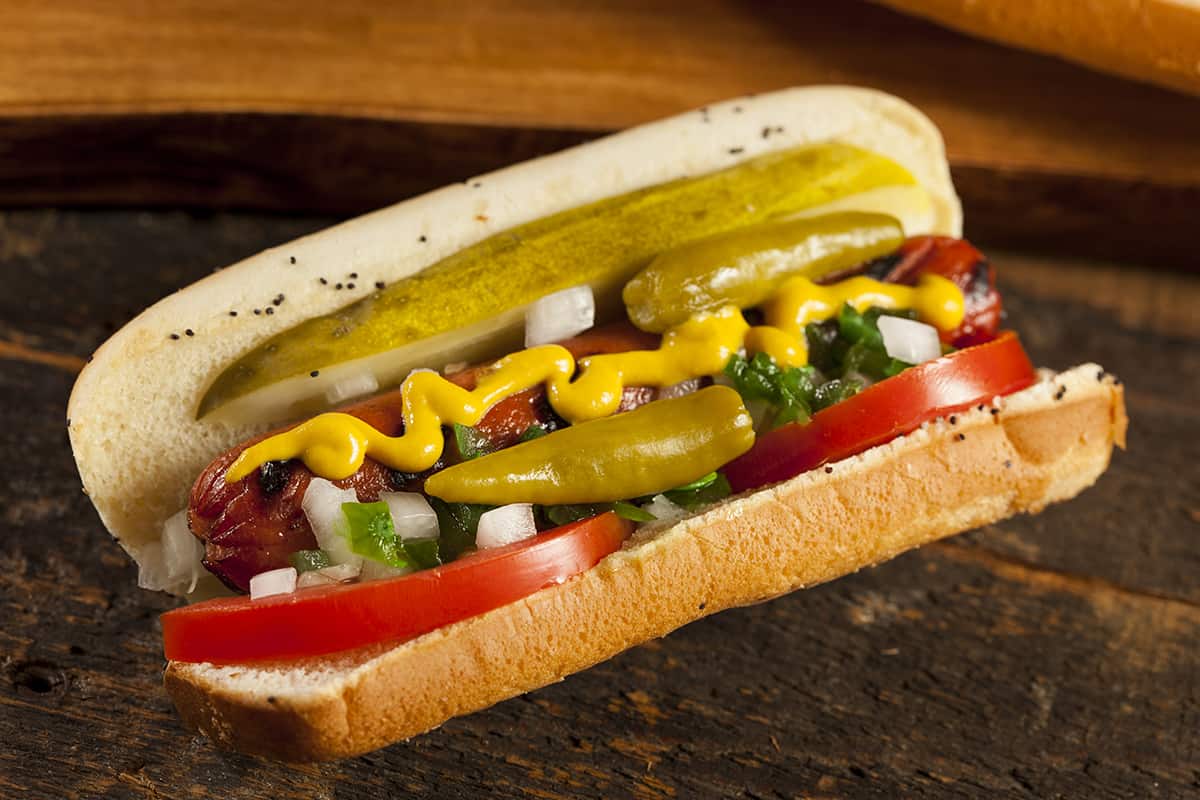 Chicago style hotdogs