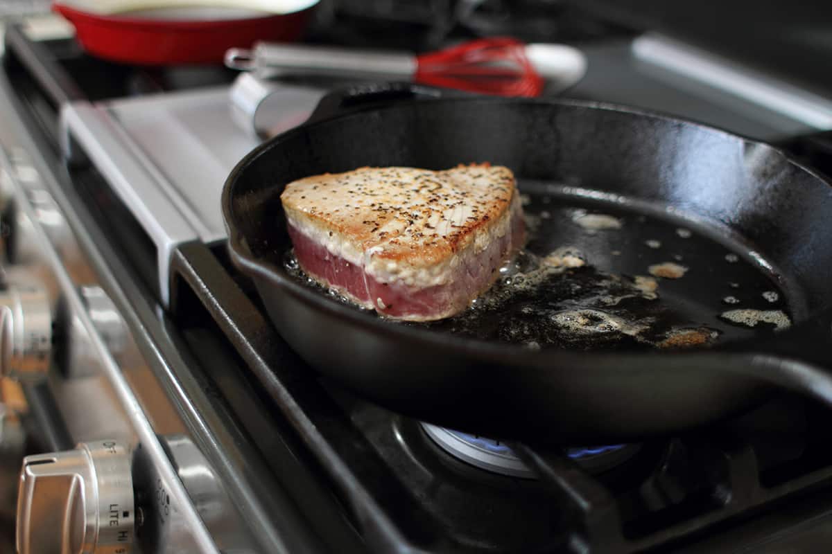 Searing Tuna Steak