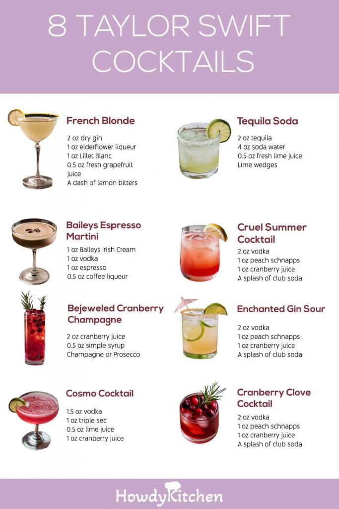 10 Taylor Swift Cocktails - Sip Like a Superstar - HowdyKitchen