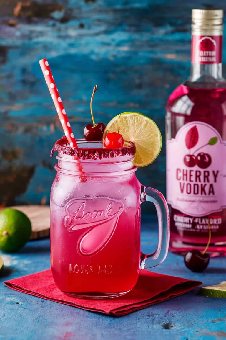 Cherry Vodka Limeade - HowdyKitchen