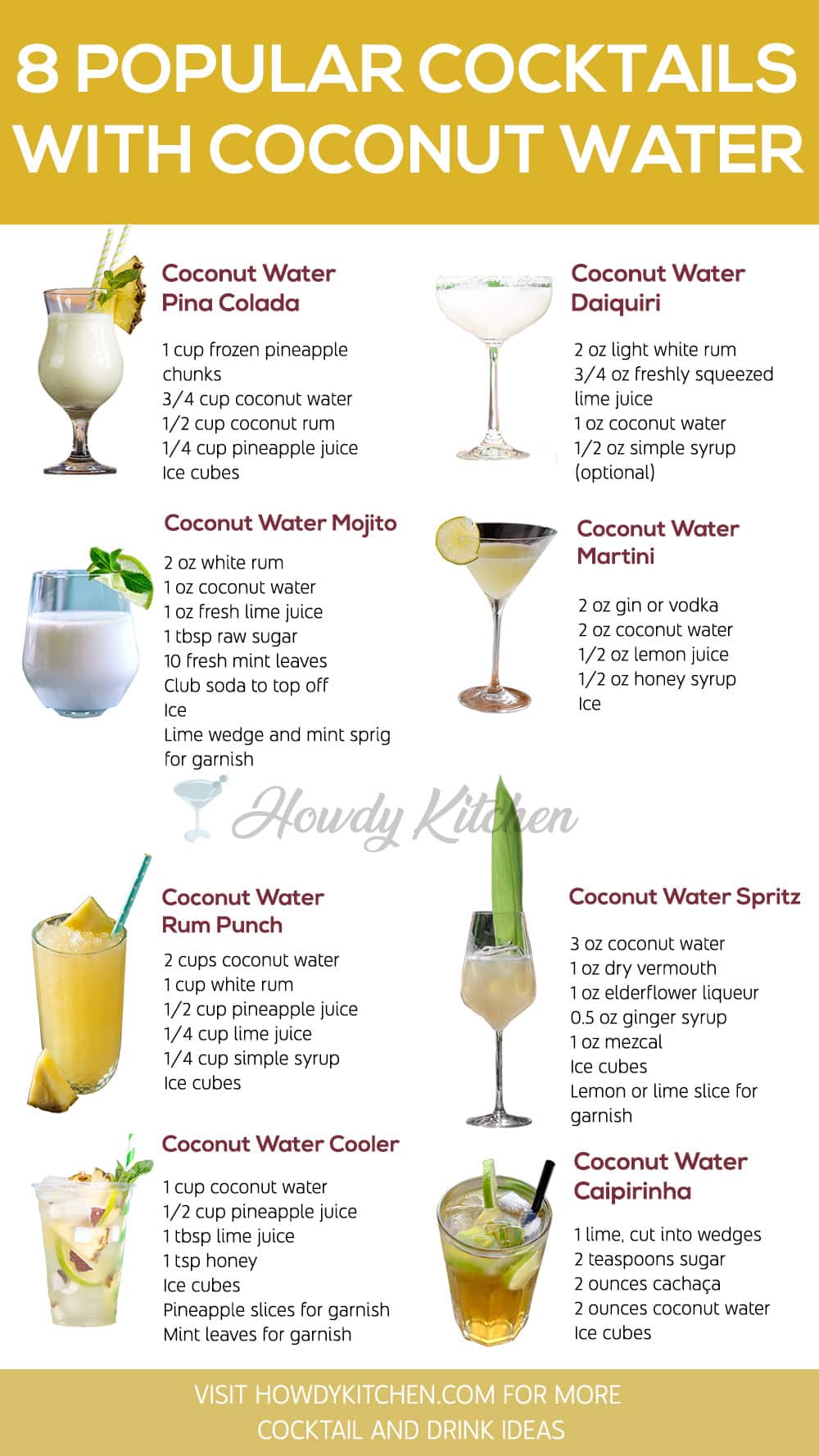 Cocktails with Coconut Water