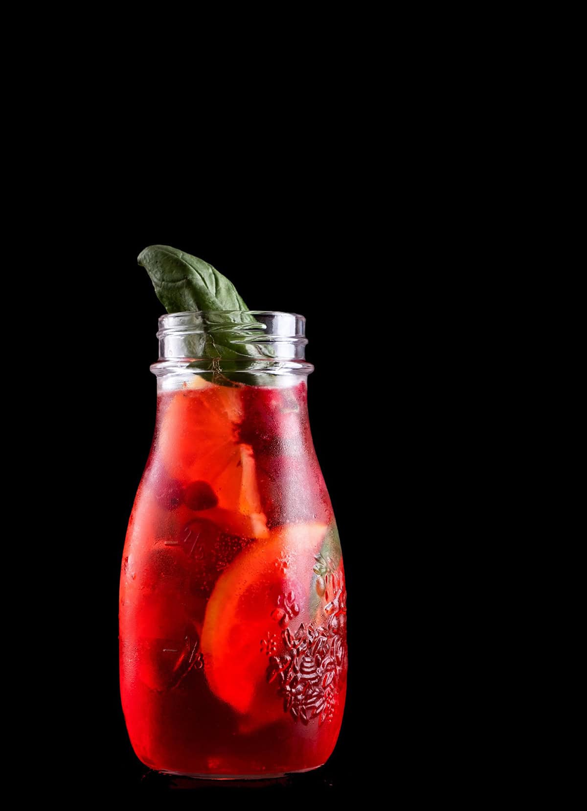 Cranberry Basil Mocktail