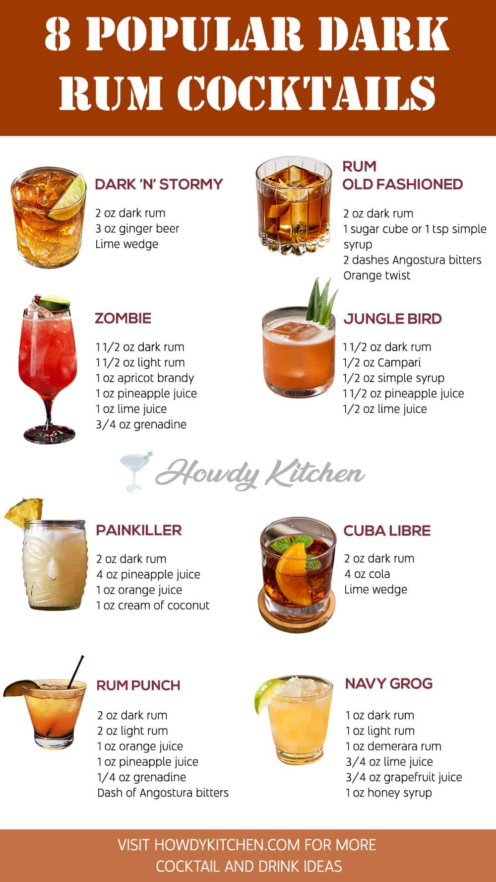 Dark Rum Cocktails