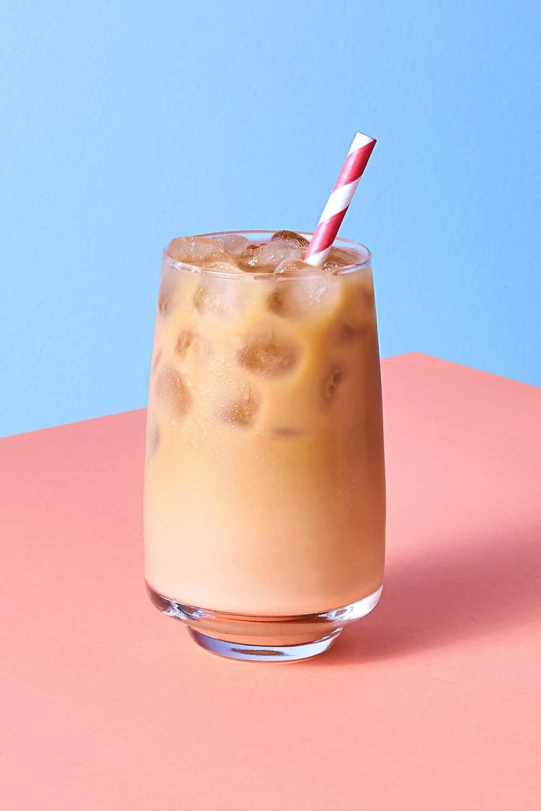 Iced Honey Almond Milk Latte - HowdyKitchen