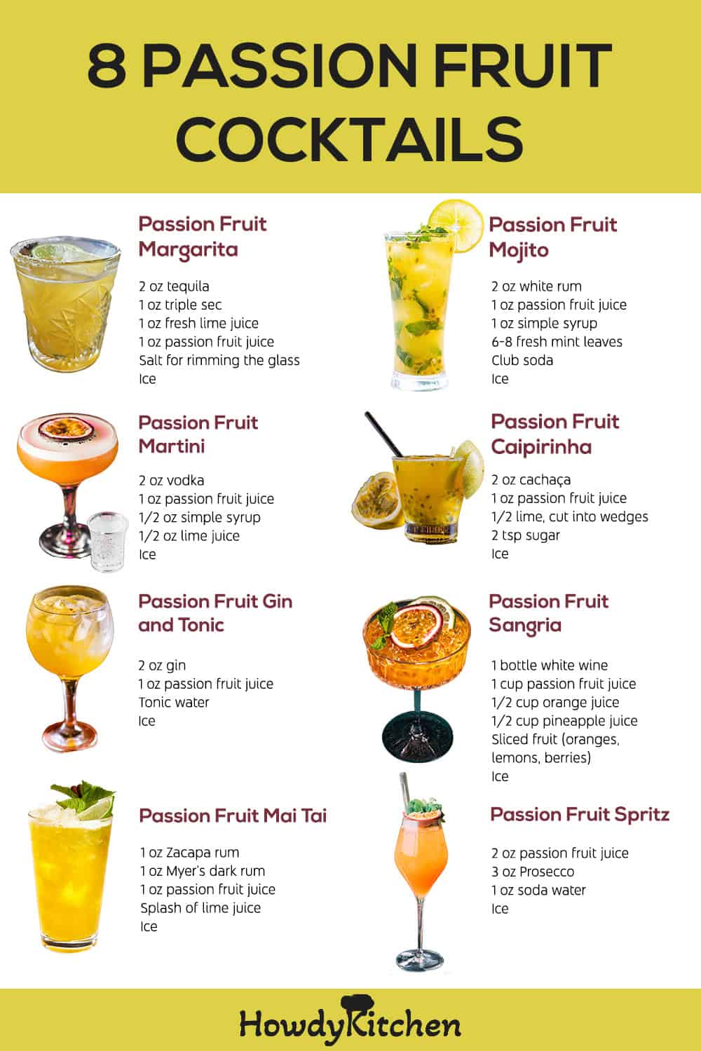 Passion Fruit Cocktails