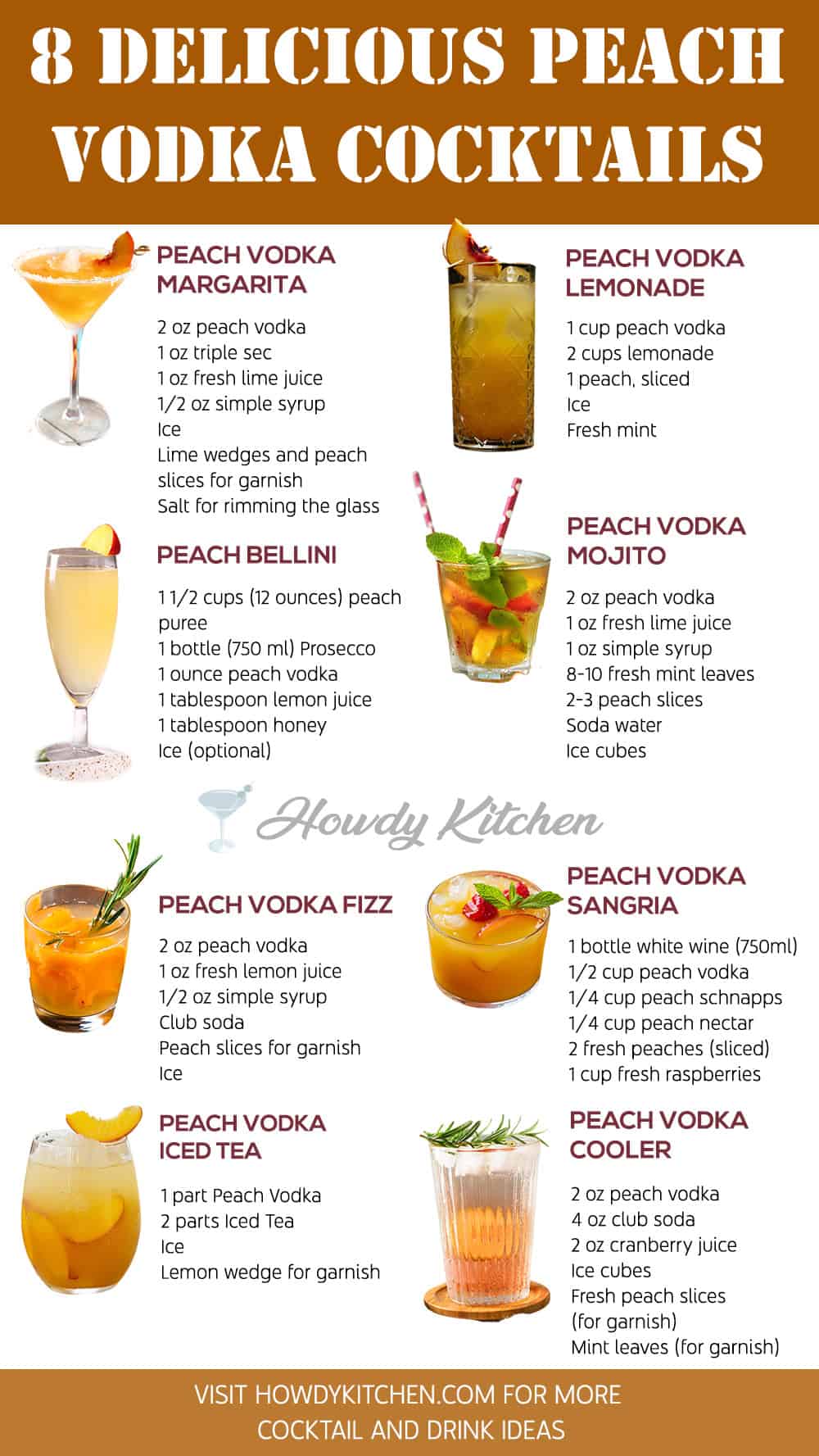 Peach Vodka Cocktails