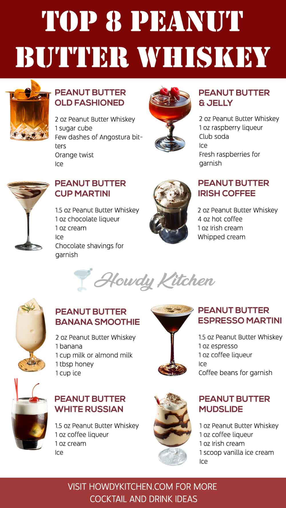 Peanut Butter Whiskey Cocktails pin