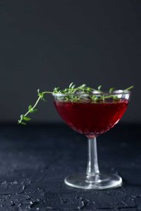 Blackberry Thyme Champagne Cocktail