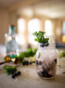 Blueberry Gin Smash