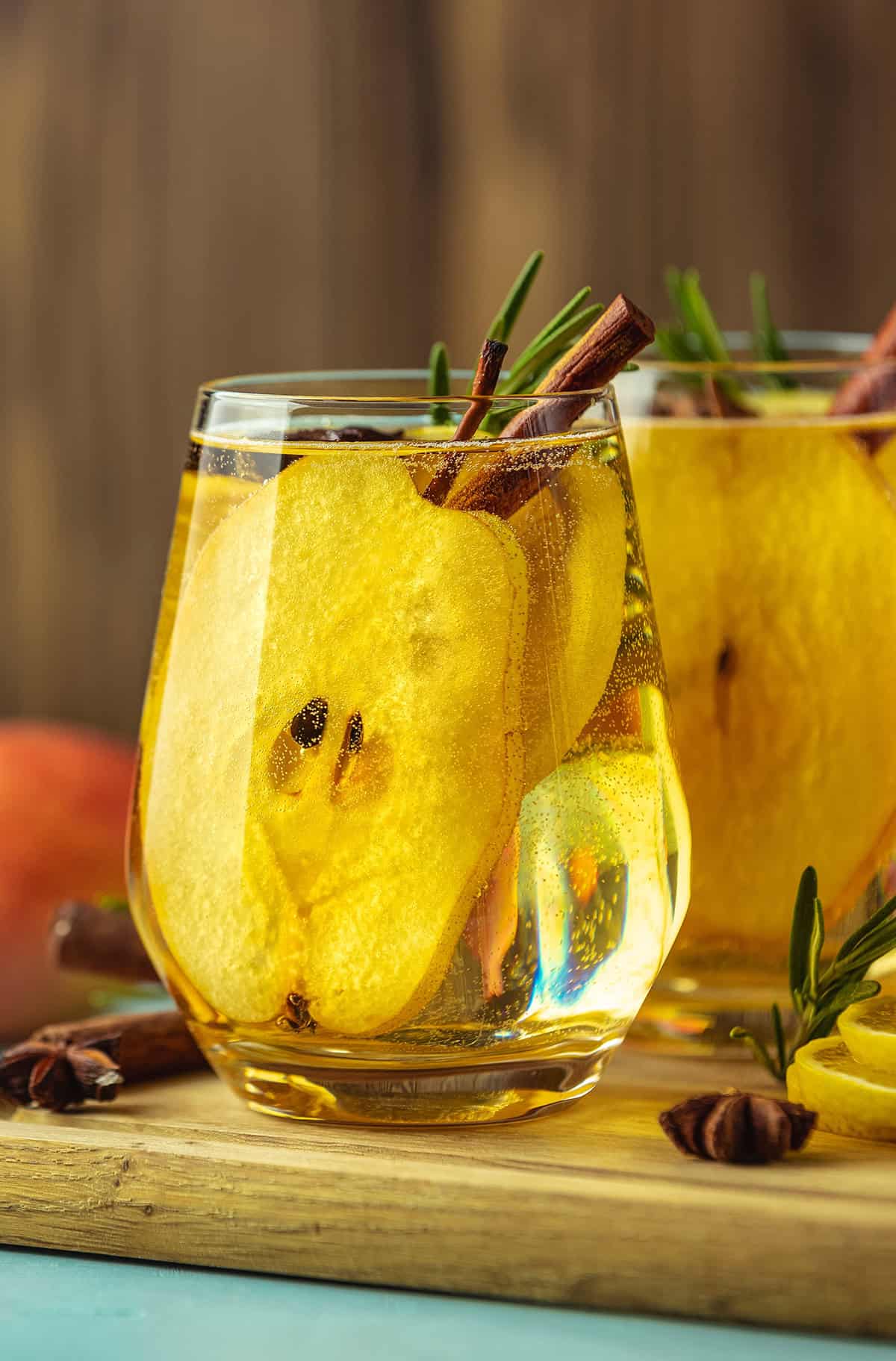 Bourbon Spiced Pear Cocktail