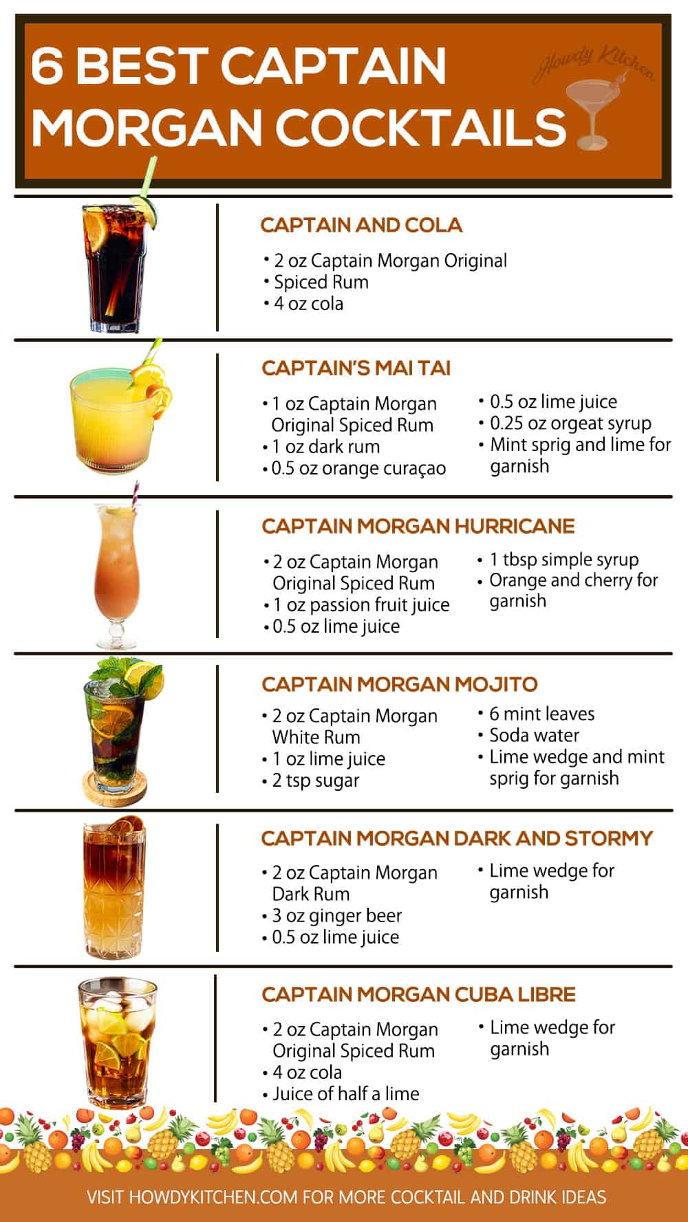 Captain Morgan Cocktails