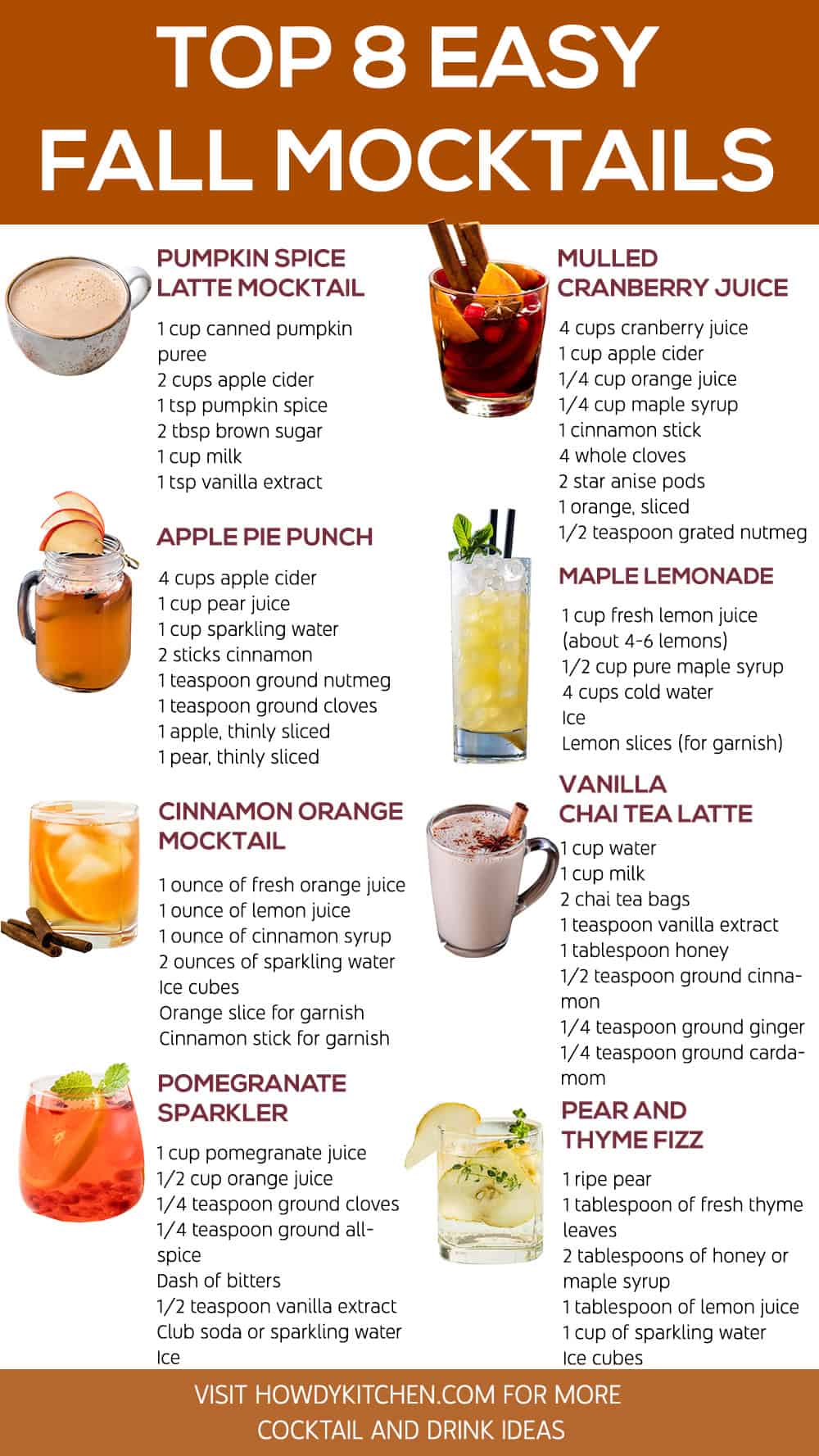 Easy Fall Mocktails