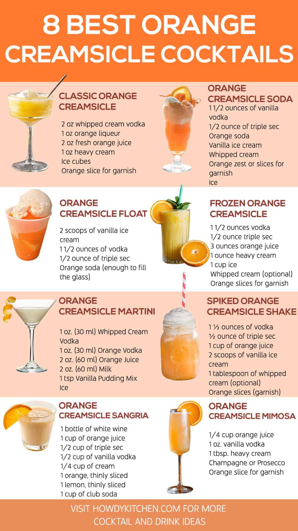 Orange Creamsicle Cocktails