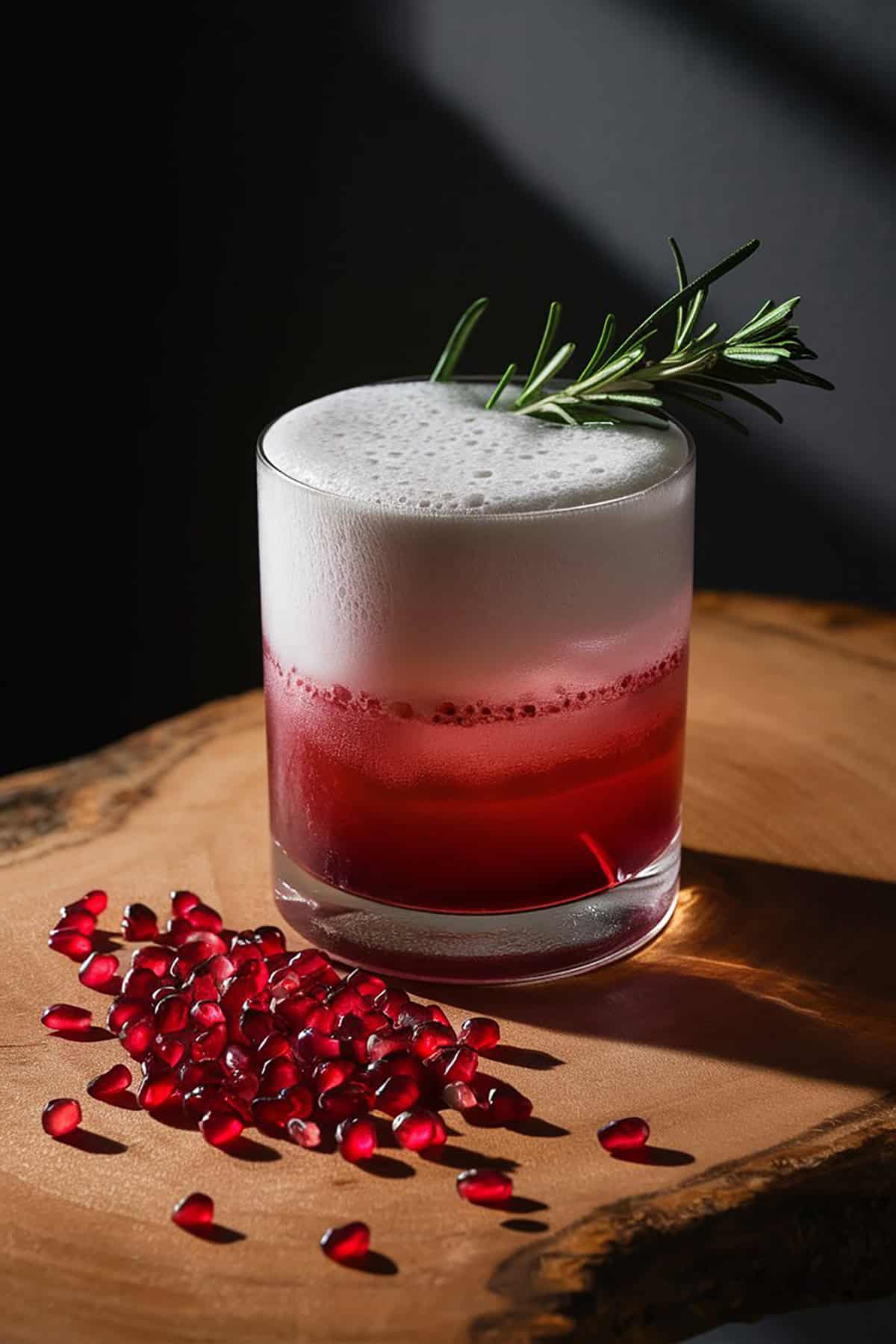 Pomegranate Gin Fizz