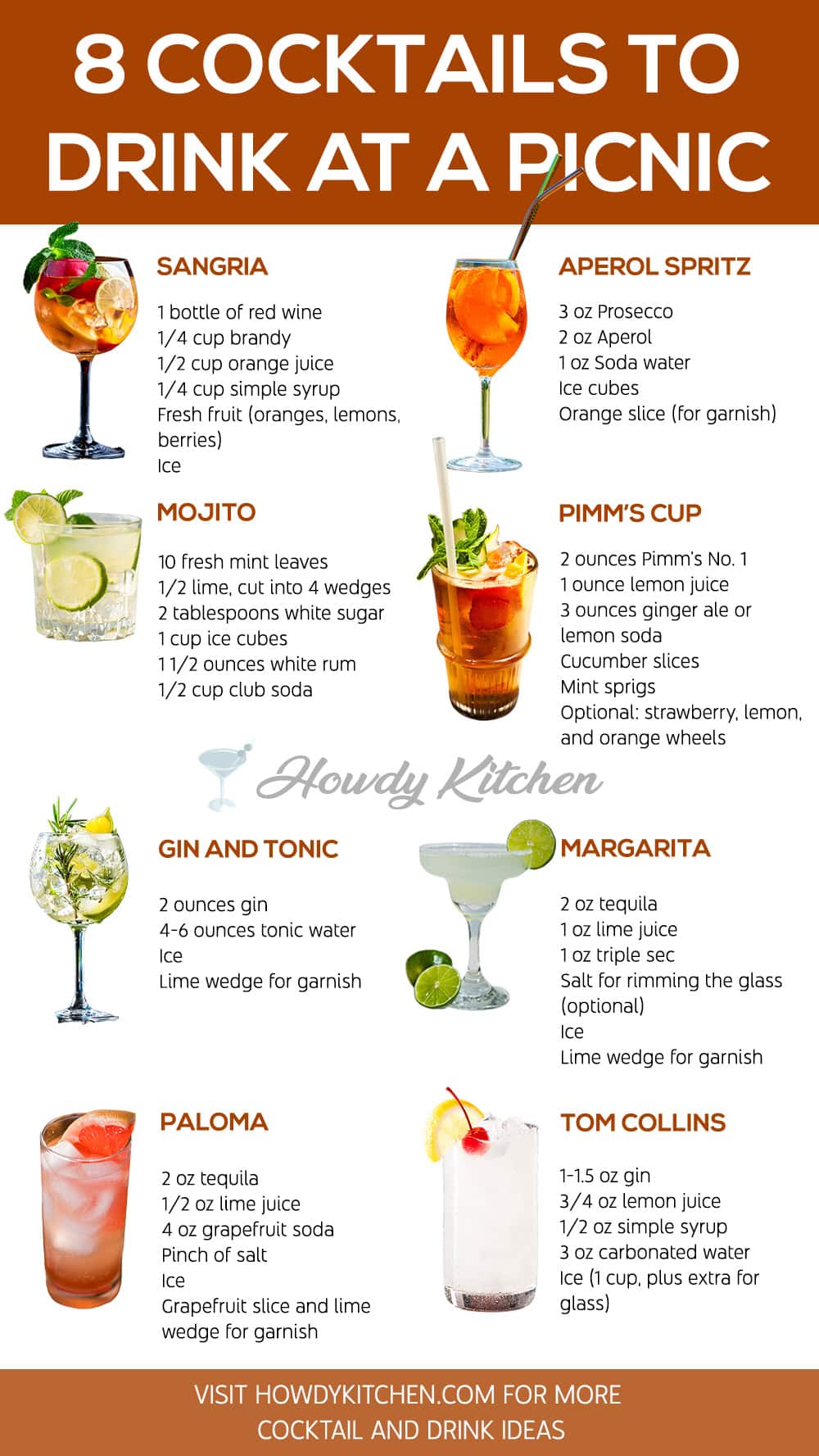 Cocktails to drink at a picnic Recipes