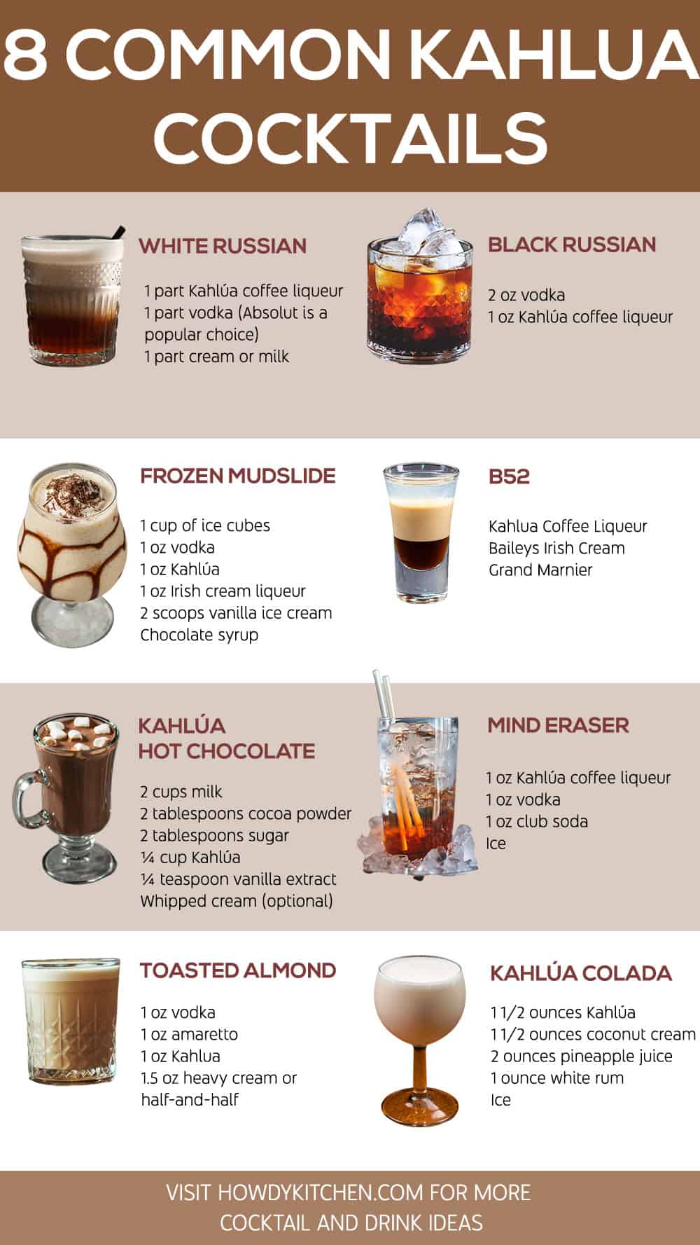 Kahlua cocktails Recipes