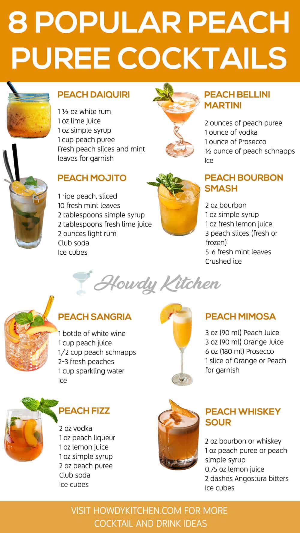 Peach Puree Cocktails