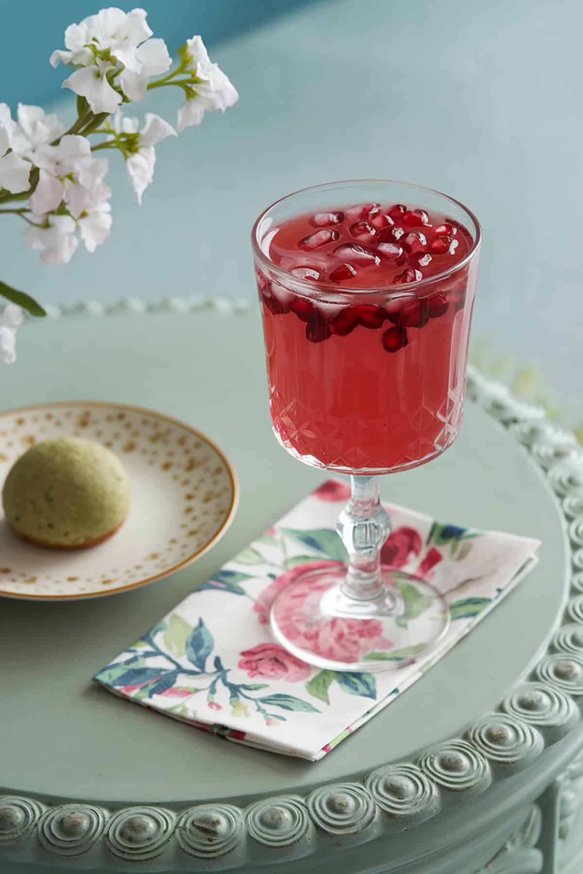 Pomegranate Sparkler Mocktail