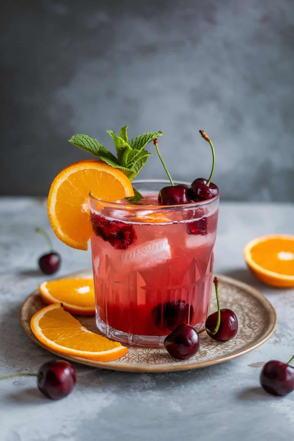 Sparkling Cranberry Orange Mocktail