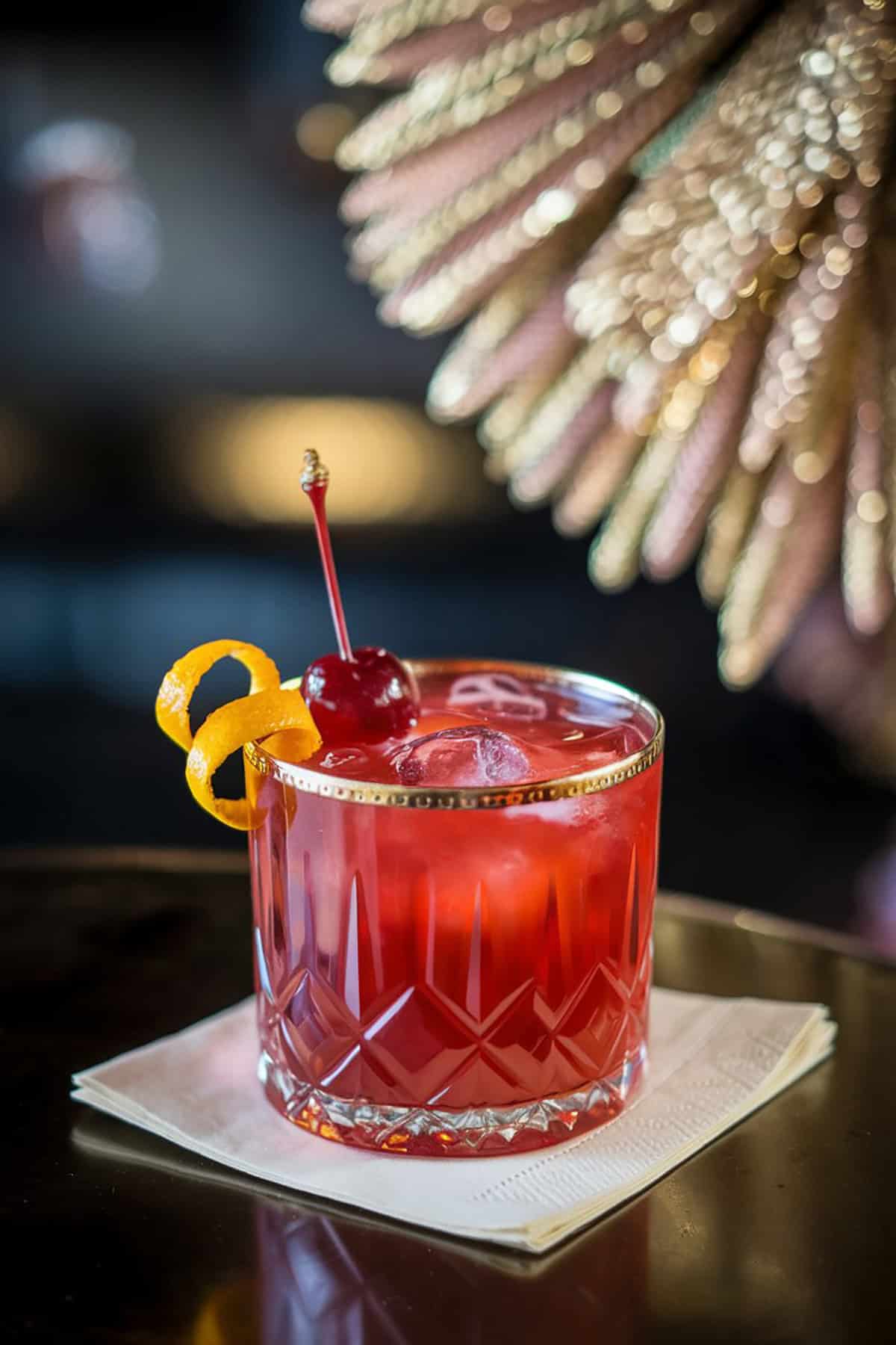 Spiced Cranberry Bourbon Cocktail