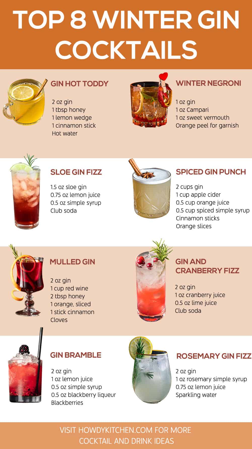 Winter Gin Cocktails Recipes