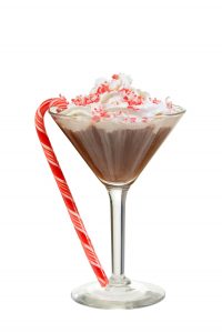 Candy Cane Vodka Martini