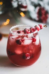 Frosted Cranberry Vodka Cocktail