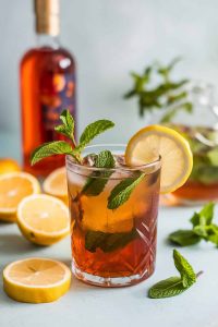 Honey Mint Bourbon Iced Tea