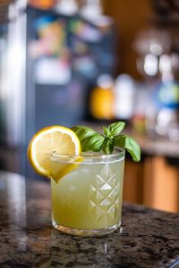 Lemon Basil Vodka Spritz