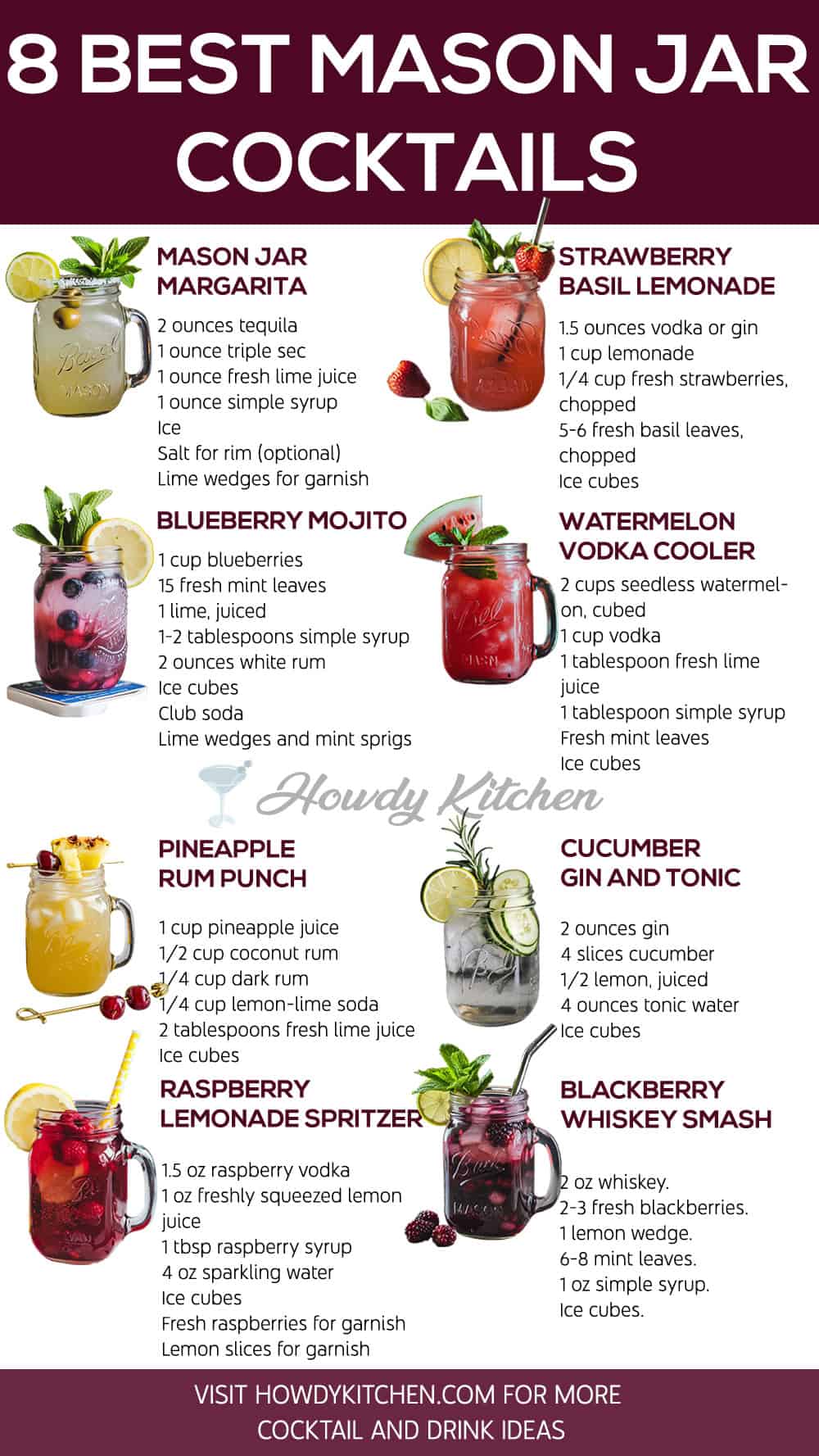 Mason Jar Cocktails Recipes