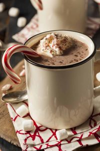 Peppermint Whiskey Hot Chocolate