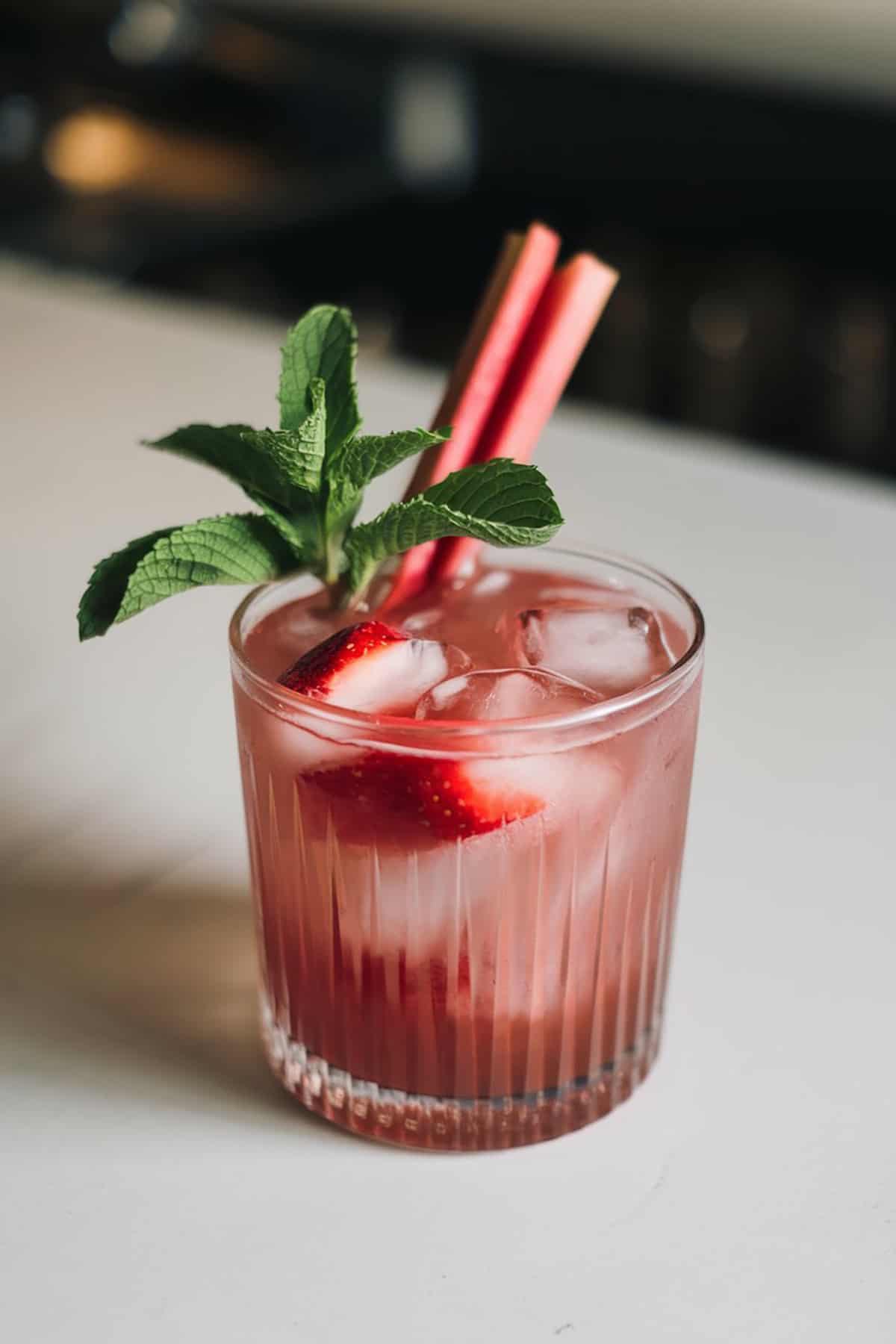 Rhubarb Gin Smash