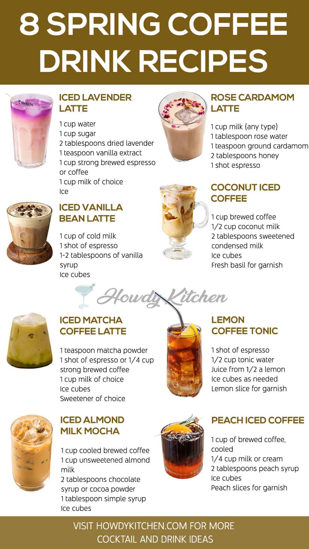 Spring Coffee Drink Recipes Template