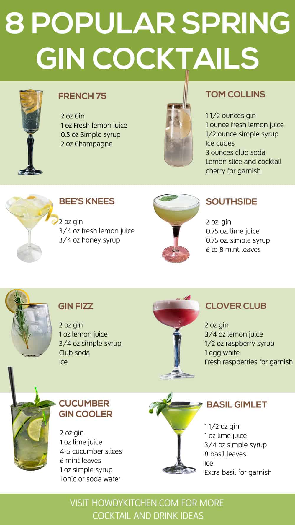 Spring Gin Cocktails Recipes