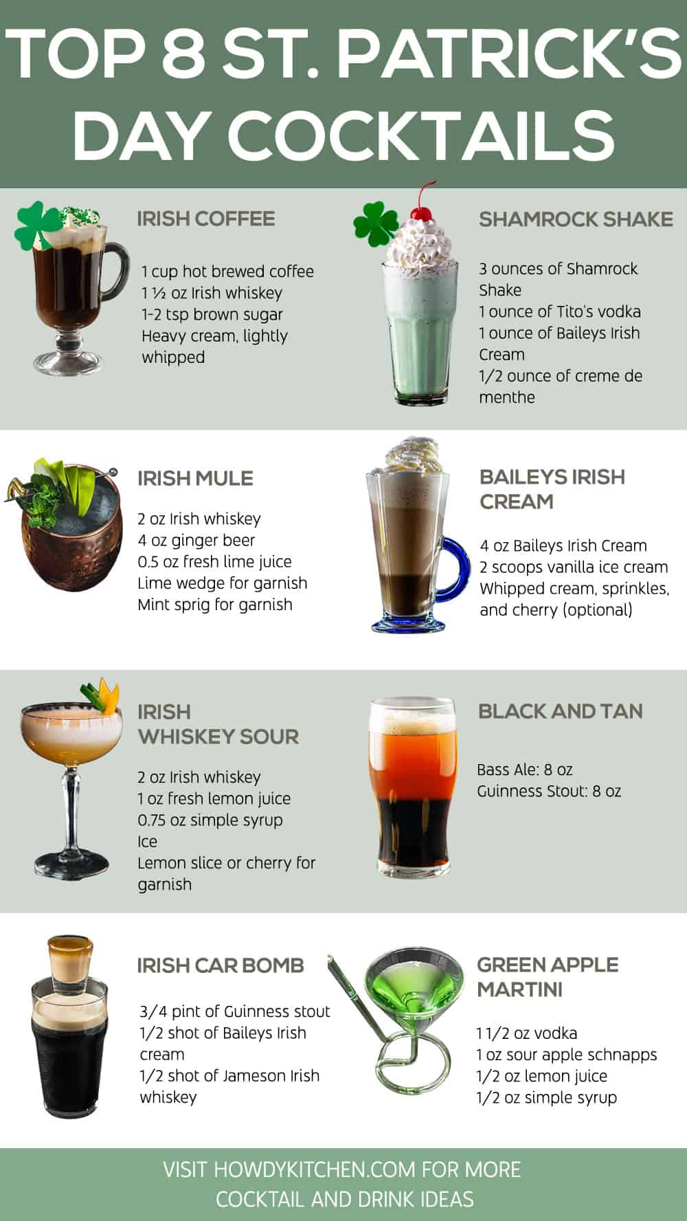 St Patrick’s Day Cocktails Recipes