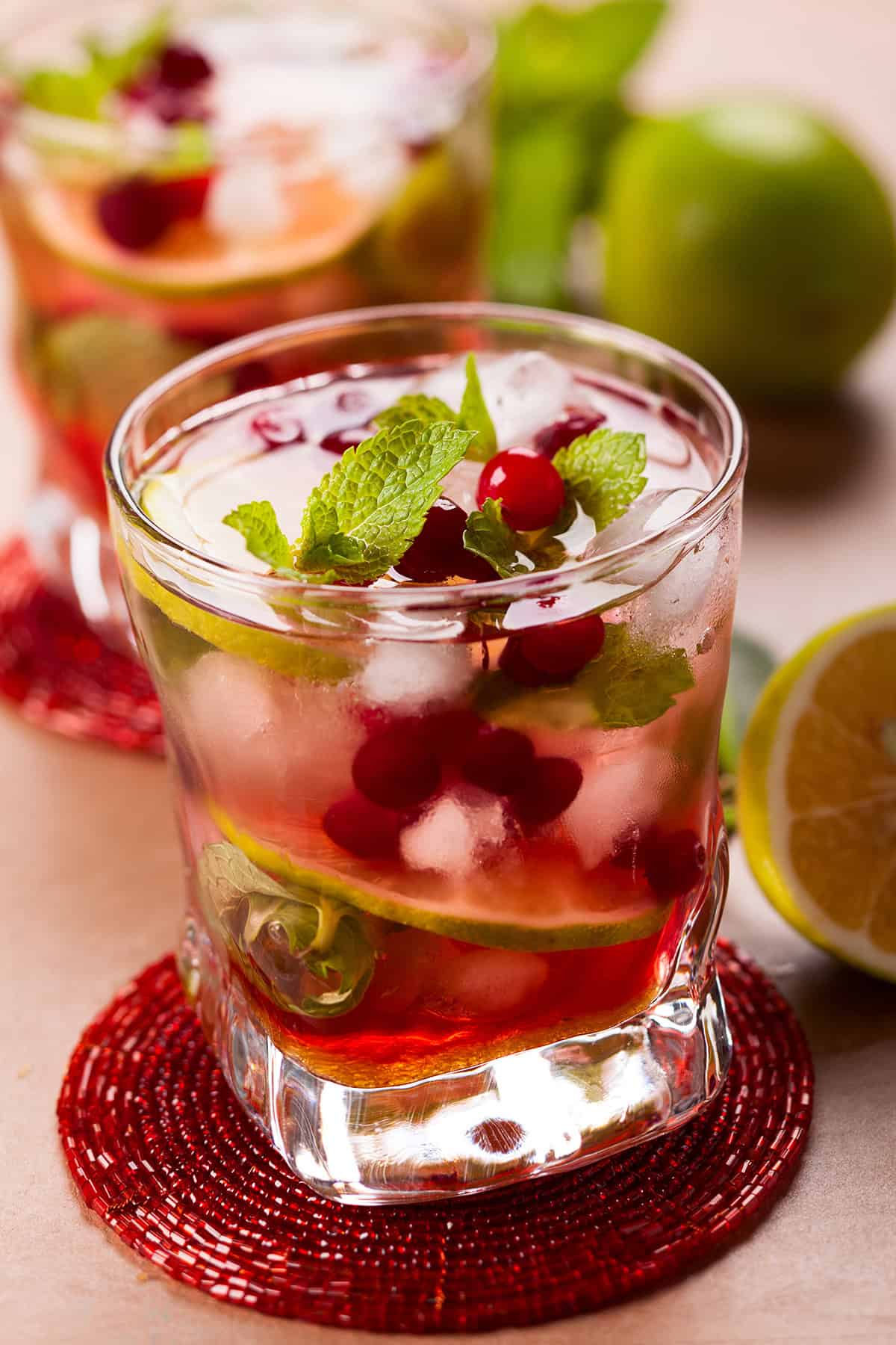 Virgin Mojito With Cranberry