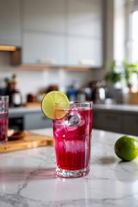 Pink Mountain Apple Rum Cocktail